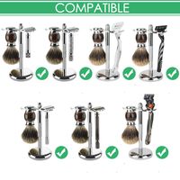 The Great Living Co Premium Chrome Razor and Shaving Brush Stand